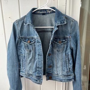 American Eagle Cropped Jean Jacket - Size S